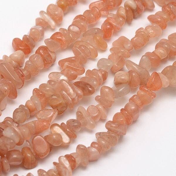 Chips Natural Sunstone Beads Strands