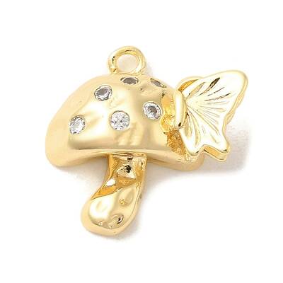 Brass Micro Pave Clear Cubic Zirconia Pendants