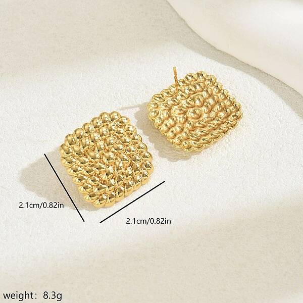 Geometric Stainless Steel Stud Earrings for Women