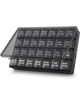 Monthly Portable Pill Organizer 1 Time a Day 28 Day Travel Pill Box Large 4 Weeks Pill Cases with Dust-Proof Container for Pi...