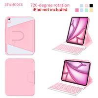 STWMOOCE 720 Rotation case for iPad Wireless Tablet Keyboard Leather Case with Pen Holder, Compatible with 10.2-inch iPad7/8/...