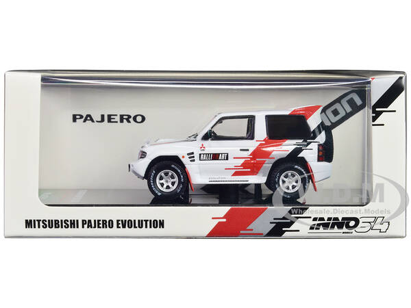 Mitsubishi Pajero Evolution RHD (Right Hand Drive) White with Graphics \