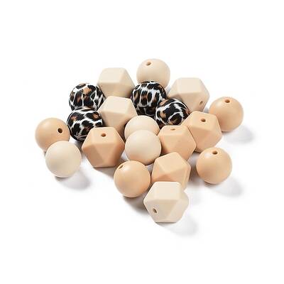 Round/Polygon Food Grade Silicone Focal Beads