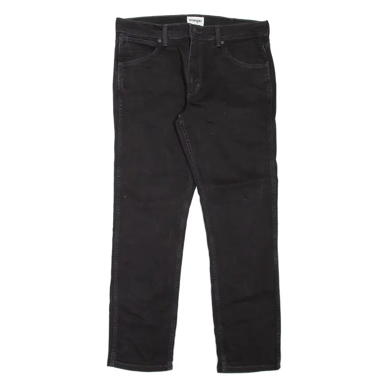 WRANGLER Mens Jeans Black Slim Straight W34 L30