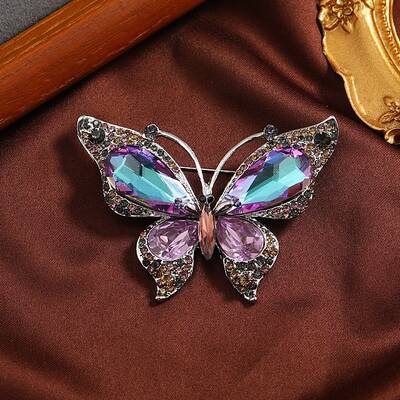 Butterfly Alloy Rhinestone Brooches
