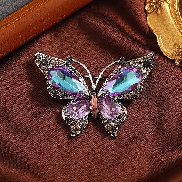 Butterfly Alloy Rhinestone Brooches