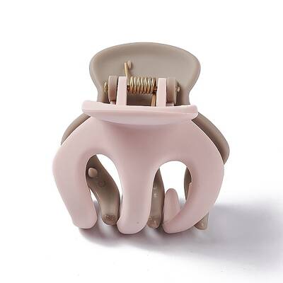 Two Tone Plastic Claw Hair Clips