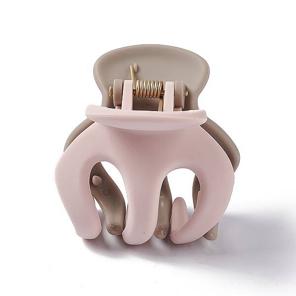 Two Tone Plastic Claw Hair Clips