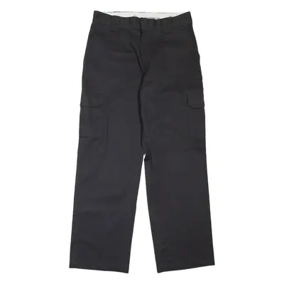 DICKIES Cargo Workwear Mens Trousers Black Relaxed Straight W32 L32