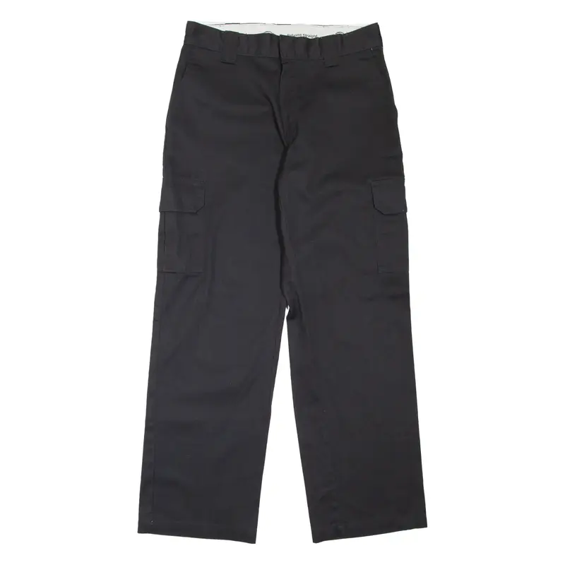 DICKIES Cargo Workwear Mens Trousers Black Relaxed Straight W32 L32