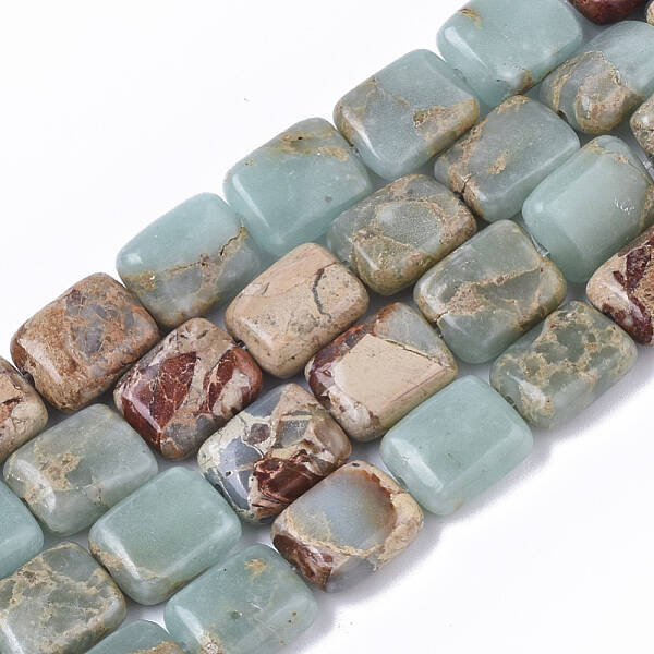Natural Aqua Terra Jasper Beads Strands