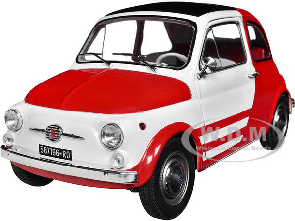 1965 Fiat 500 L Red and White with Red Interior \