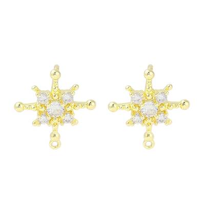 Brass Pave Clear Cubic Zirconia Stud Earring Findings