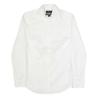 J.CREW Slim Fit Womens Plain Shirt White Long Sleeve XXS