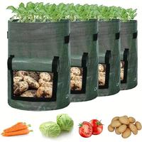 Potato Grow Bag, 7 Gallon Large Capacity Breathable Planter with Flap & Handle, Reusable Vegetables Garden Planting Bag, Gard...