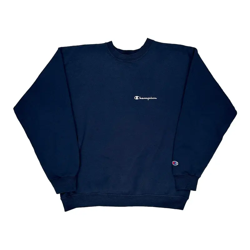 Champion Sweatshirt - Medium Blue Cotton Blend | Size: medium