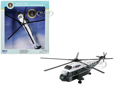 Marine One Presidential Helicopter United States of America Dark Green and White Diecast Model by Daron
