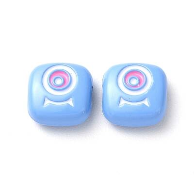 Spray Painted Alloy Enamel Beads