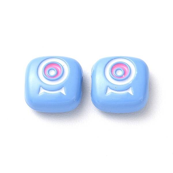 Spray Painted Alloy Enamel Beads