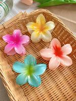 Simple Flower Design Hair Claws, Casual and Versatile Hair Accessories for Women, Minimalist Headwear Suitable for Beach Vaca...