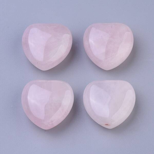 Natural Rose Quartz Heart Love Stone