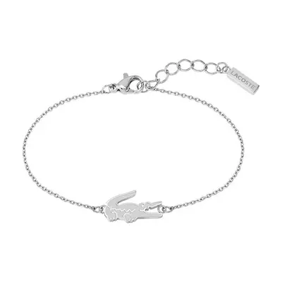 Lacoste Bracciale In Acciaio Dignitoso Per Donna Coccodrillo 2040046