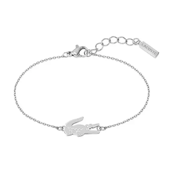 Lacoste Bracciale In Acciaio Dignitoso Per Donna Coccodrillo 2040046