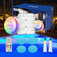 SANSI Poolside Light, Waterproof Color-Changing LED Light for Swimming Pool, Pond, Garden & Shower, Magnetic Mount, RF Remote...