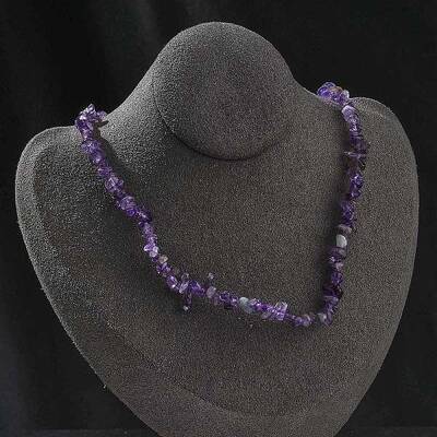 Natural Amethyst Chip Beaded Necklaces for Men Women