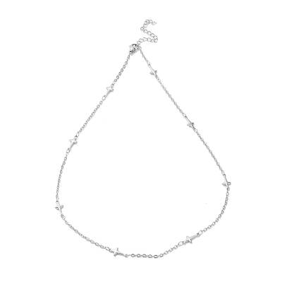 Non-Tarnish 304 Stainless Steel Cross Link Chain Necklace