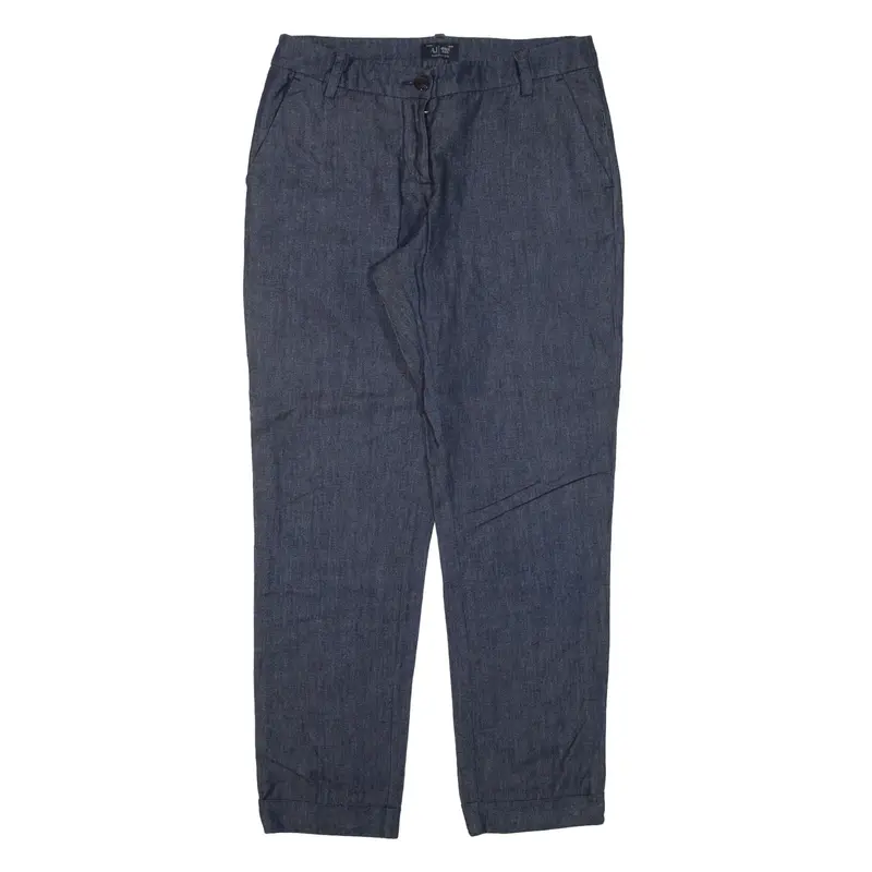 ARMANI Trousers Blue Regular Tapered Womens W30 L27