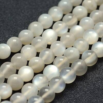 Natural White Moonstone Beads Strands