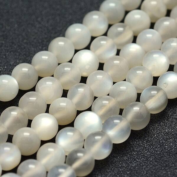 Natural White Moonstone Beads Strands