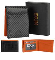 Men's Wallet, Business Style PU Leather Compact Card Holder for Airtag, Trendy Money Clip Wallet for compact storage organize...