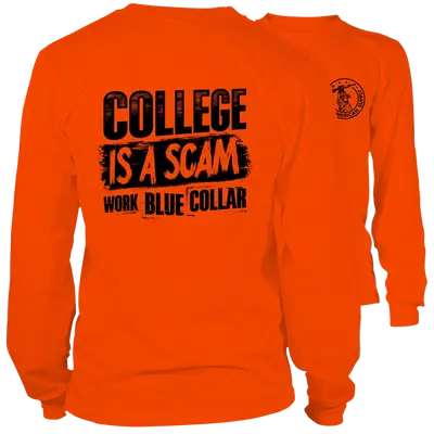 College - Long Sleeve Safety Orange Hi-Vis