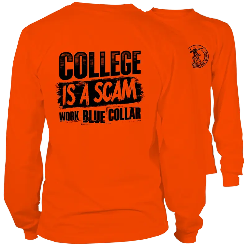 College - Long Sleeve Safety Orange Hi-Vis