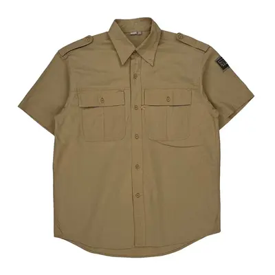 3 Suisses Short Sleeve Shirt - Medium Beige Cotton