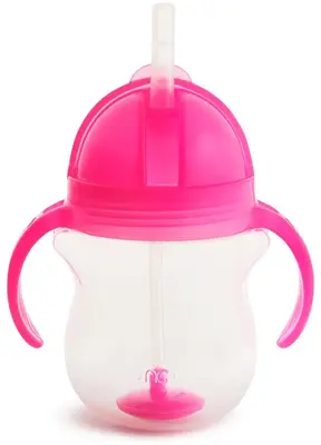 Munchkin Click Lock™ Tip & Sip Straw Cup with Weights Pink 6 Months+ 207ml