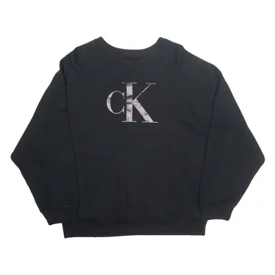 CALVIN KLEIN JEANS Womens Sweatshirt Black XL