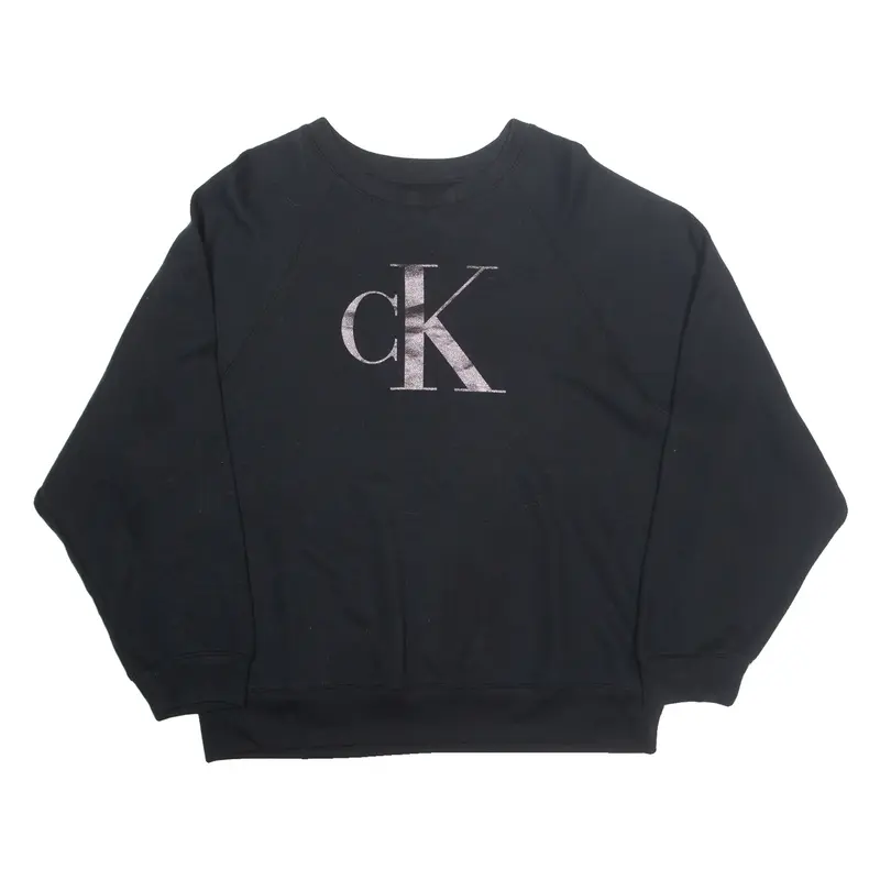 CALVIN KLEIN JEANS Womens Sweatshirt Black XL