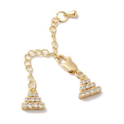 Brass Micro Pave Cubic Zirconia Chain Extender