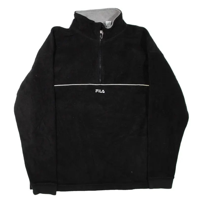 FILA Pullover Womens Fleece Jacket Black L