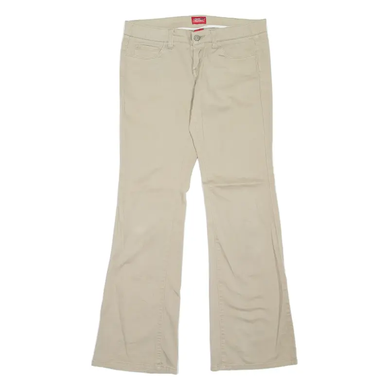 DICKIES Workwear Womens Trousers Beige Regular Bootcut W30 L30