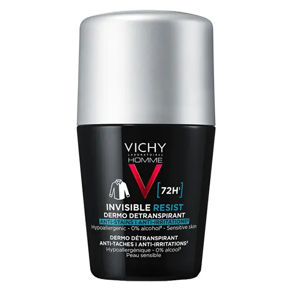 Vichy Deodorante Ball Homme Invisible Resist 72H (Dermo Detraspirante) 50 Ml