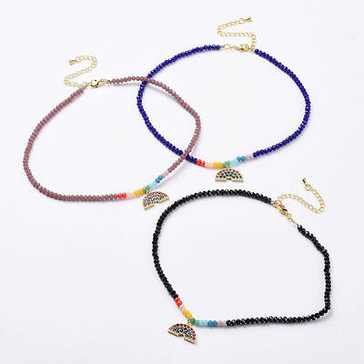 Glass Beads Pendants Necklaces