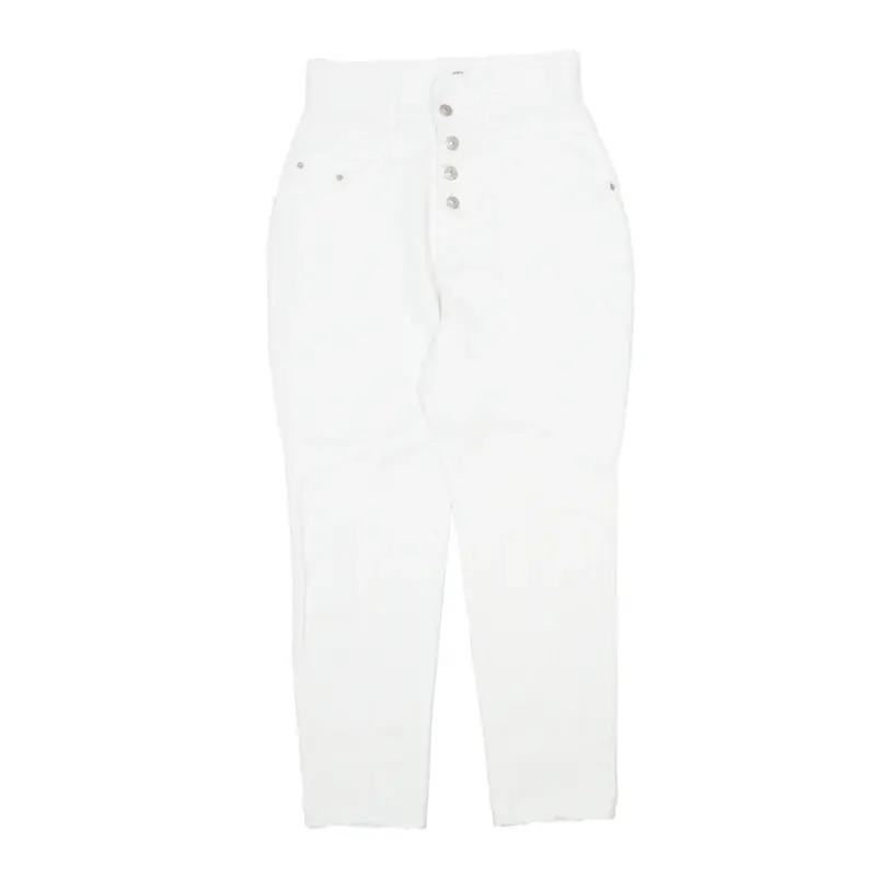 TOP DRESSING Trousers White Relaxed Tapered Womens W26 L26