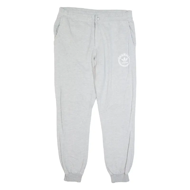 ADIDAS ORIGINALS Mens Joggers Grey Tapered XL W34 L30