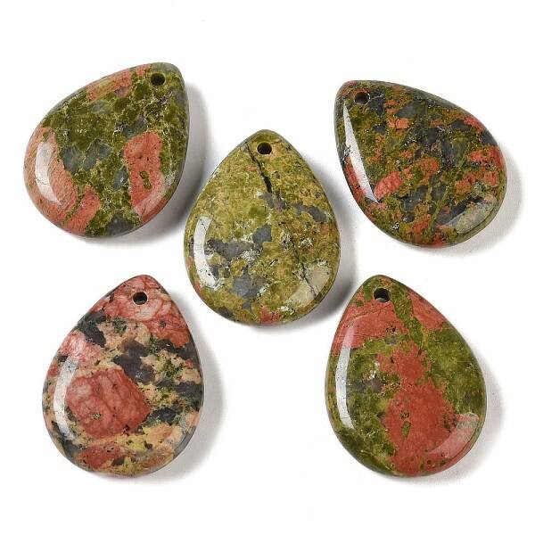 Natural Unakite Pendants