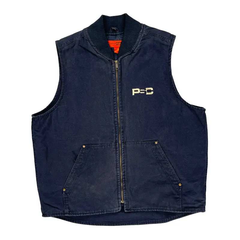 Corner Stone Gilet - 2XL Navy Cotton Blend