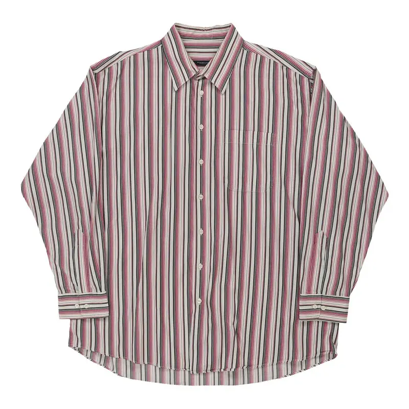 Burberry London Striped Shirt - 2XL Pink Cotton